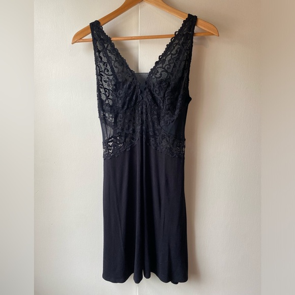 INC International Concepts Black Lace Chemise - Picture 1 of 7